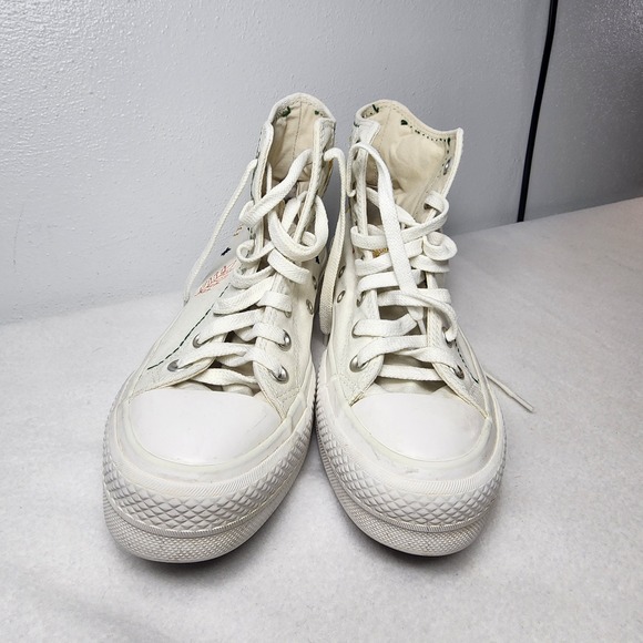 Converse All Star High Top Sneakers Womens 5 Canvas Embroidered Cosmic Sun Moon - Picture 4 of 9